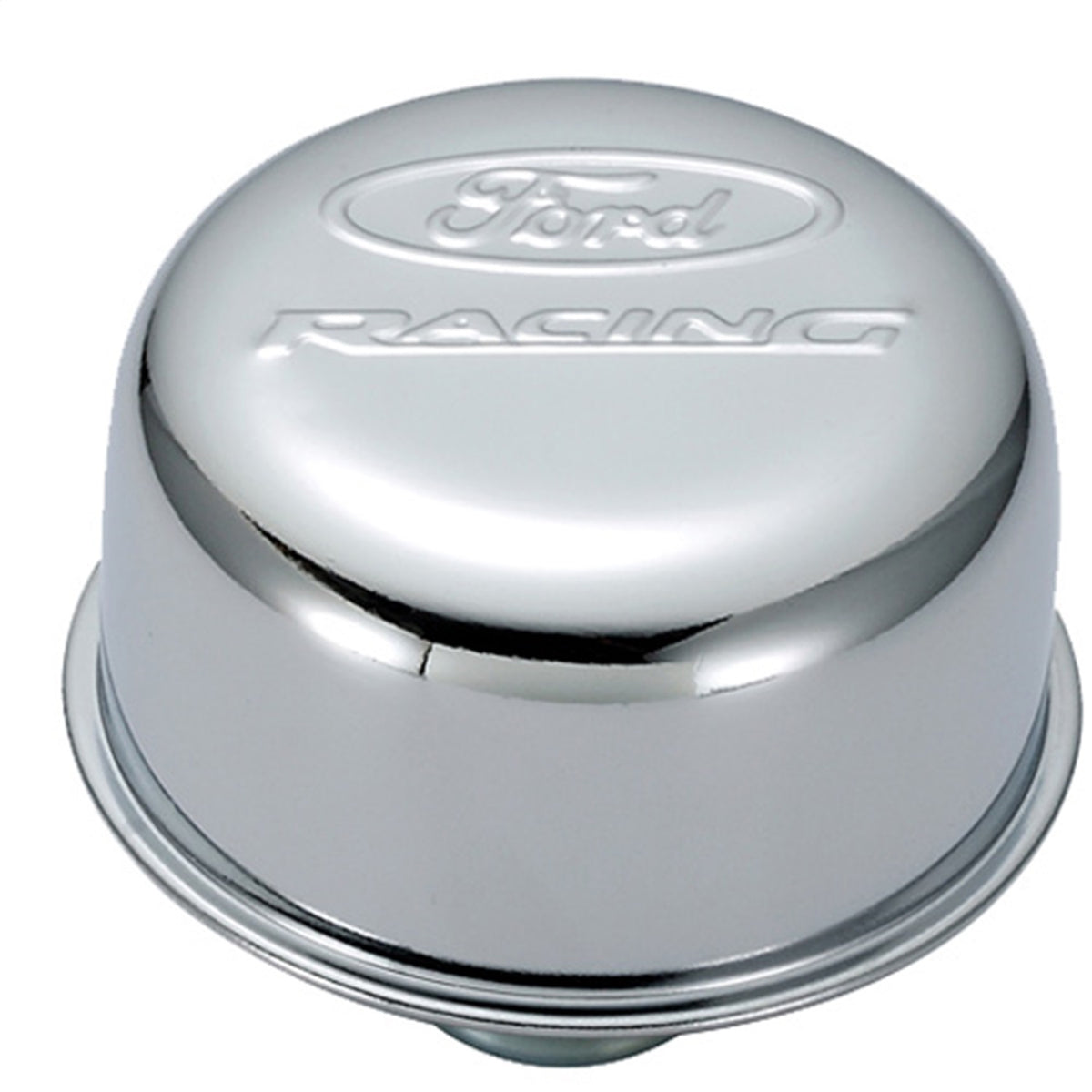 Ford Performance Ford Racing Logo Air Breather Cap: Push-In Type Chrome (FRP302-215)