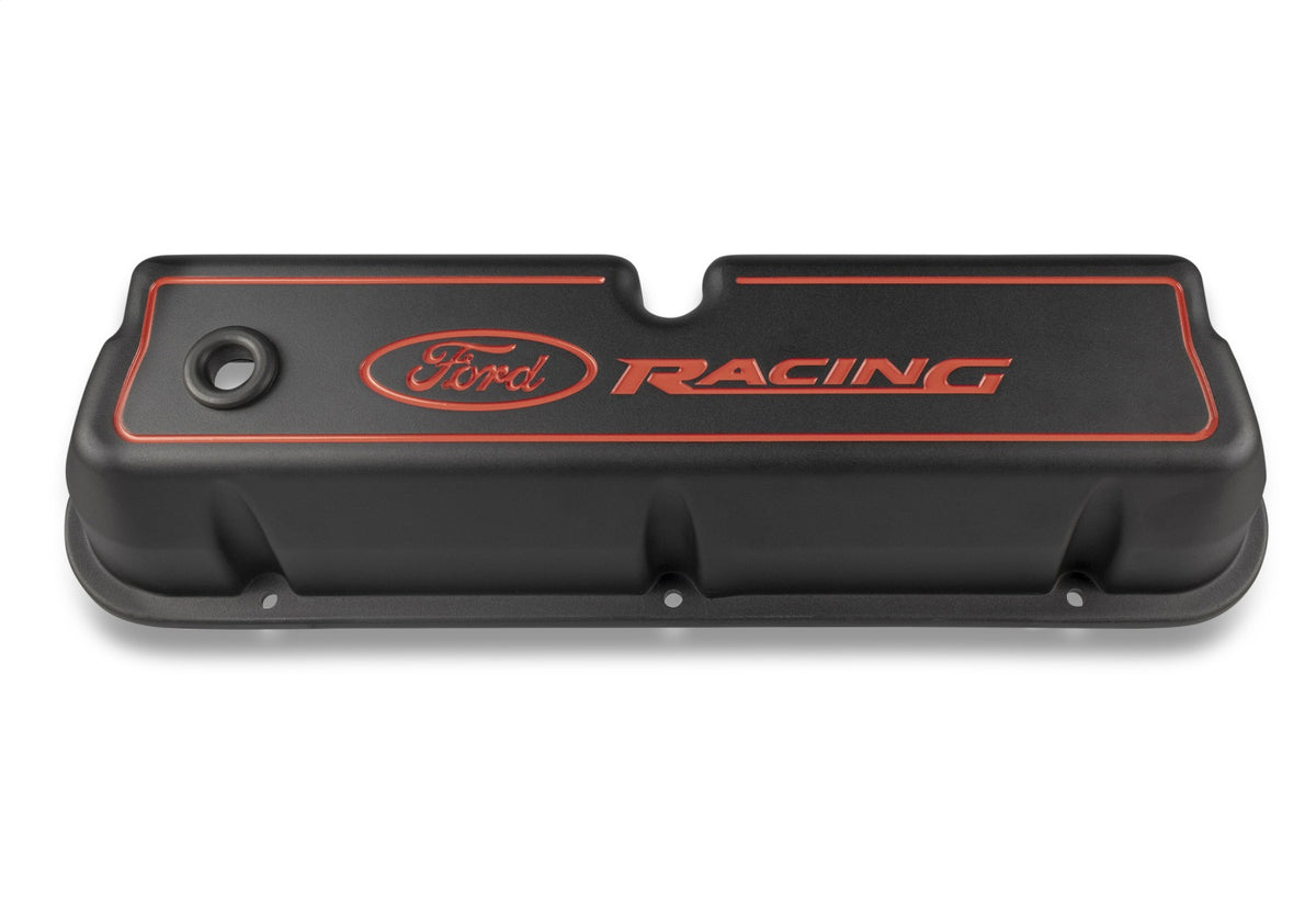 Ford Performance Ford Racing Logo Die-Cast Valve Covers Black — detail (FRP302-003)