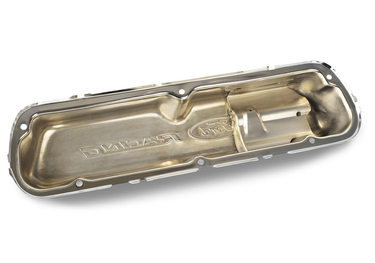Ford Performance Ford Racing Logo Die-Cast Valve Covers Polished — in use (FRP302-001)