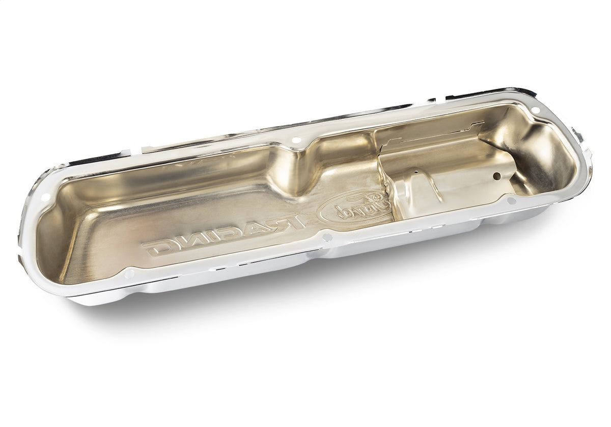 Ford Performance Ford Racing Logo Stamped Steel Valve Covers Chrome — in use (FRP302-071)