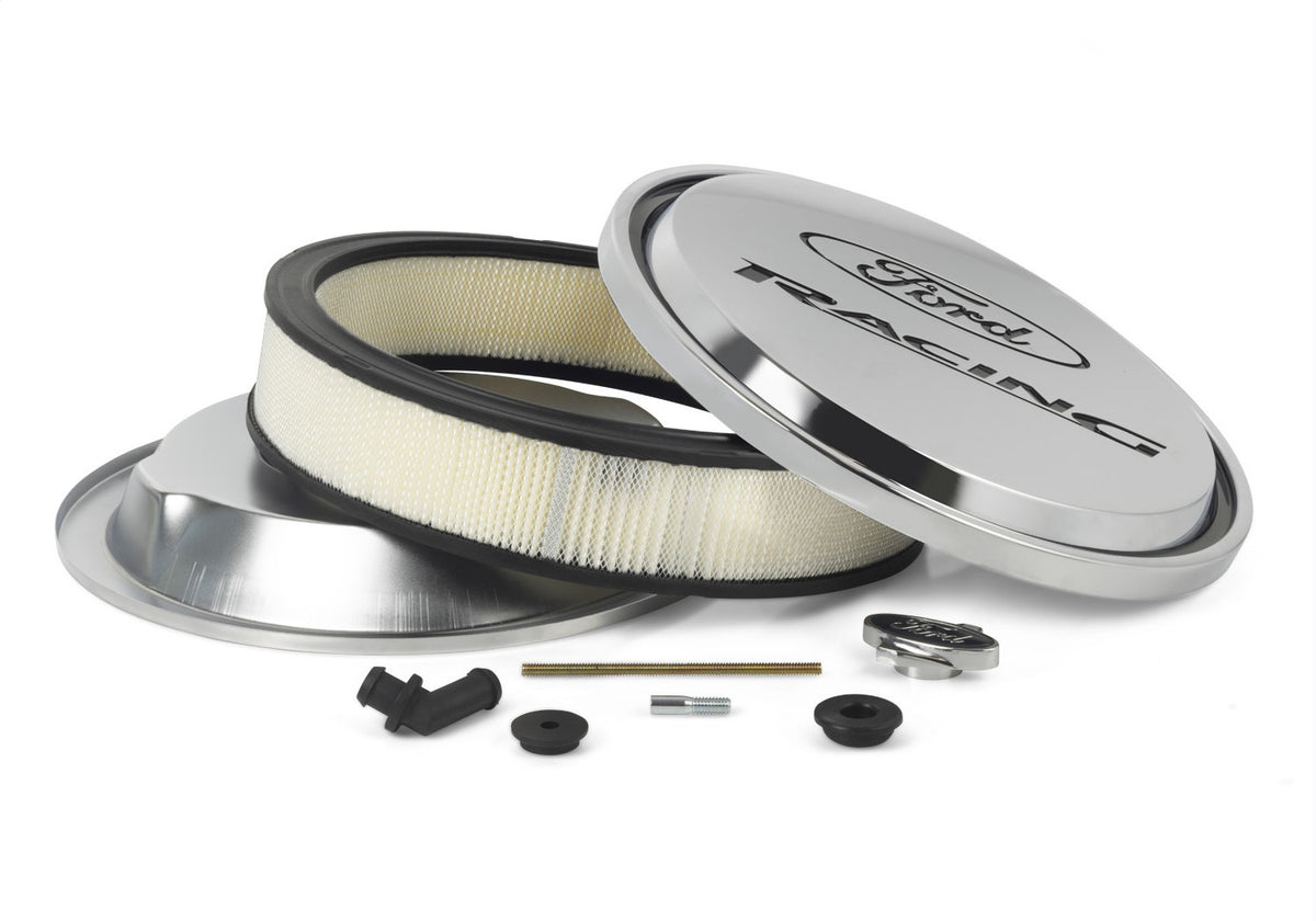 Ford Performance Ford Racing Slant Edge Air Cleaner Chrome — detail (FRP302-384)