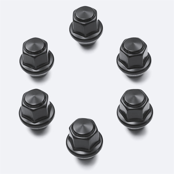 Ford Performance M12 X 1.5 Black Lug Nut Wheel Kit of 6 (FRPM-1012-BR)