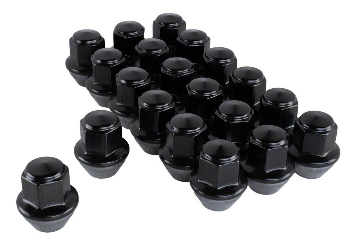 Ford Performance M14 X 1.5 Black Lug Nut Vehicle Kit of 20 — detail (FRPM-1012K-MB)