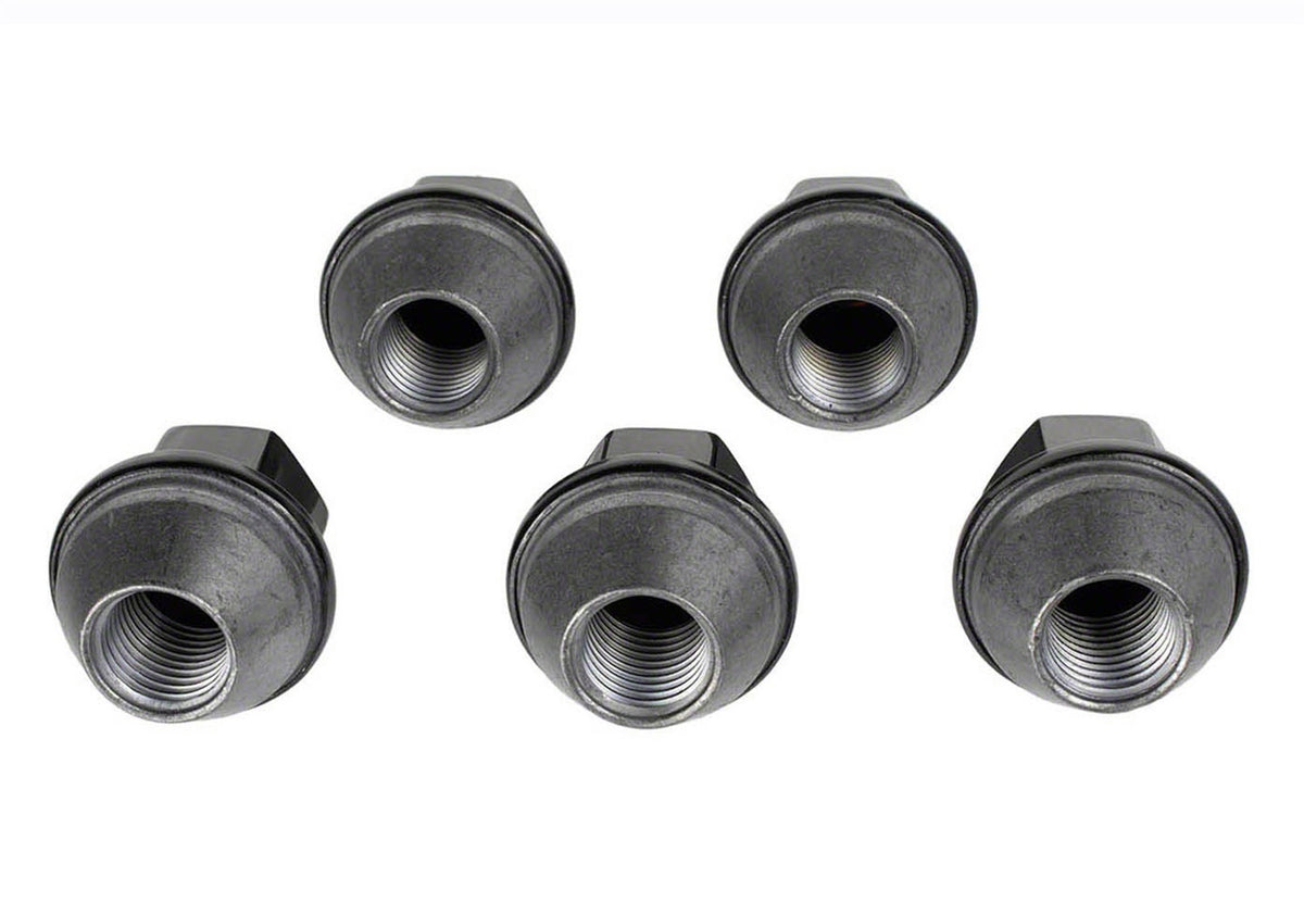 Ford Performance M14 X 1.5 Black Lug Nut Wheel Kit of 5 — detail (FRPM-1012-MB)
