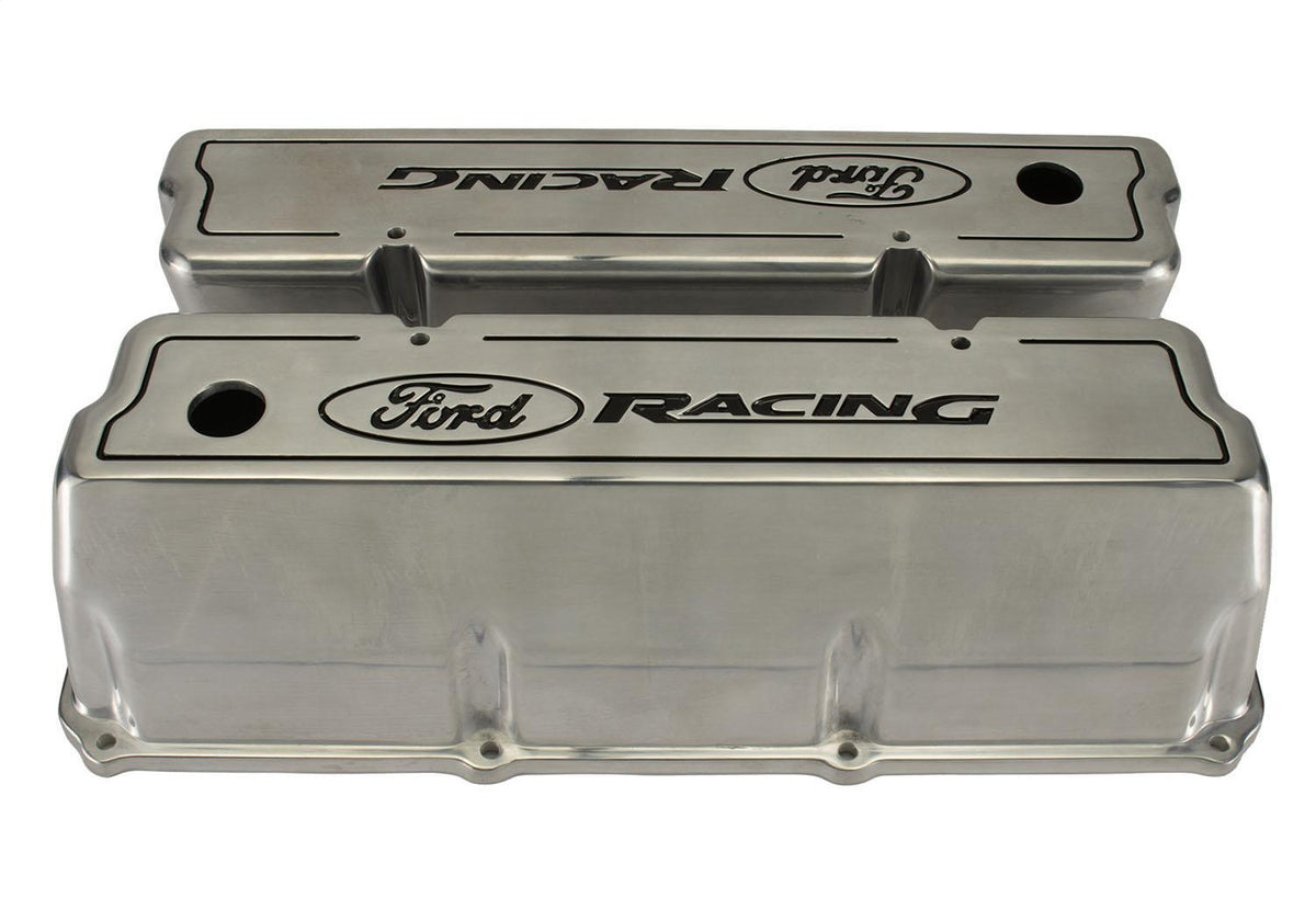Ford Performance Polished Aluminum Valve Cover — alternate view (FRPM-6582-Z351)