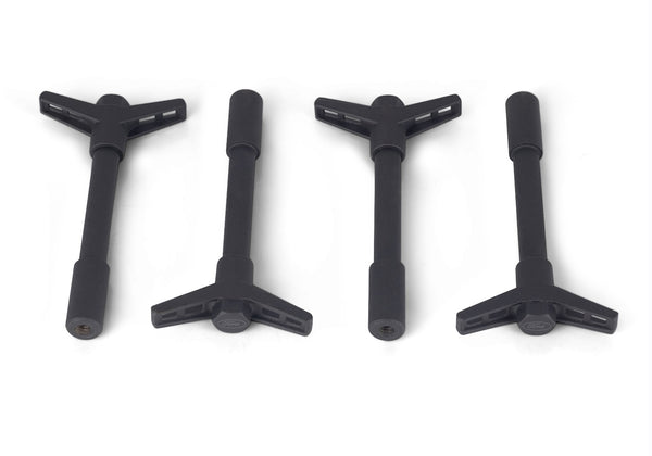 Ford Performance Valve Cover Hold Down Wing Nuts: Black Crinkle Finish (FRP302-326)