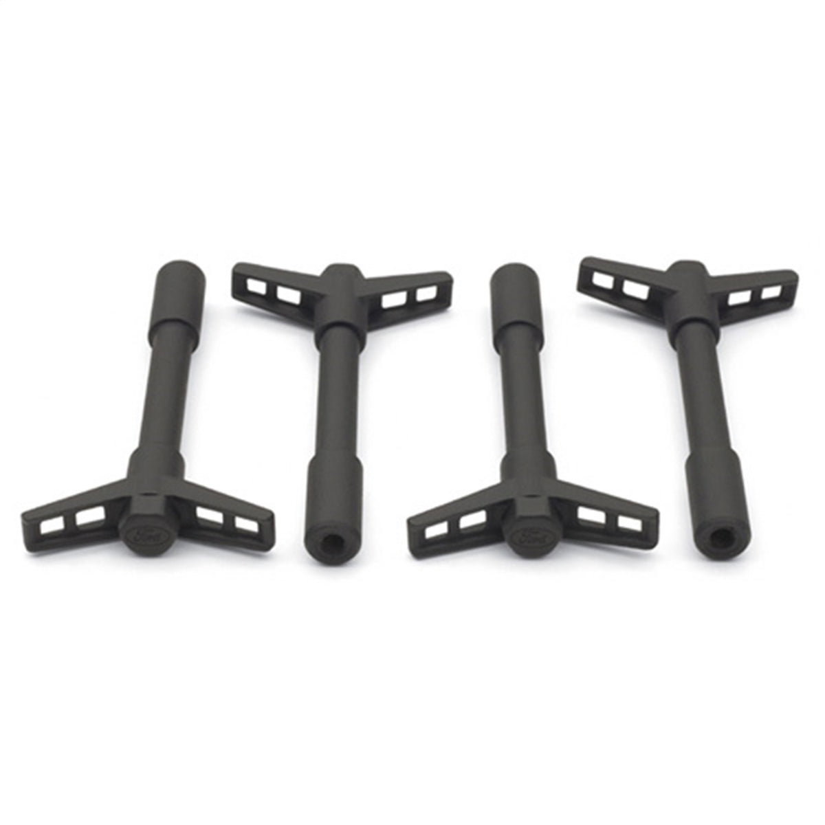 Ford Performance Valve Cover Hold Down Wing Nuts: Black Crinkle Finish — alternate view (FRP302-326)