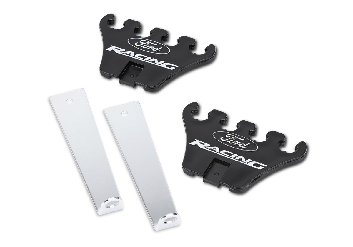 Ford Performance Wire Loom: Ford Racing Logo, Chrome Base/Black — additional view (FRP302-640)