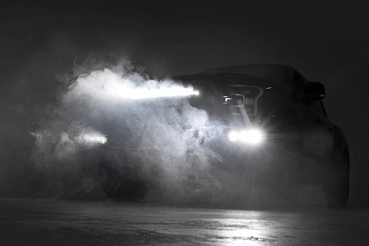 LED Light Kit | Fog Mount | Triple 2&quot; Black Pair | White DRL | Ford Raptor (17-20)