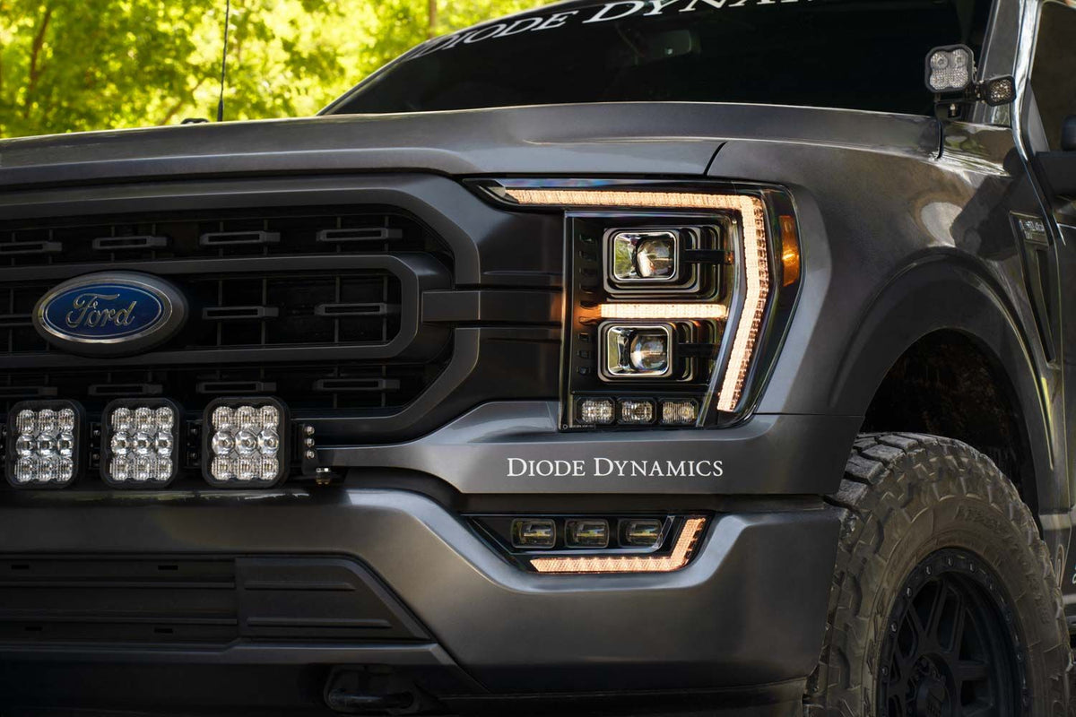 Diode Dynamics 21-23 Ford F-150 Platinum Elite Full LED Headlights - DD5178 for 2021-2023 Ford F 150 - installed view
