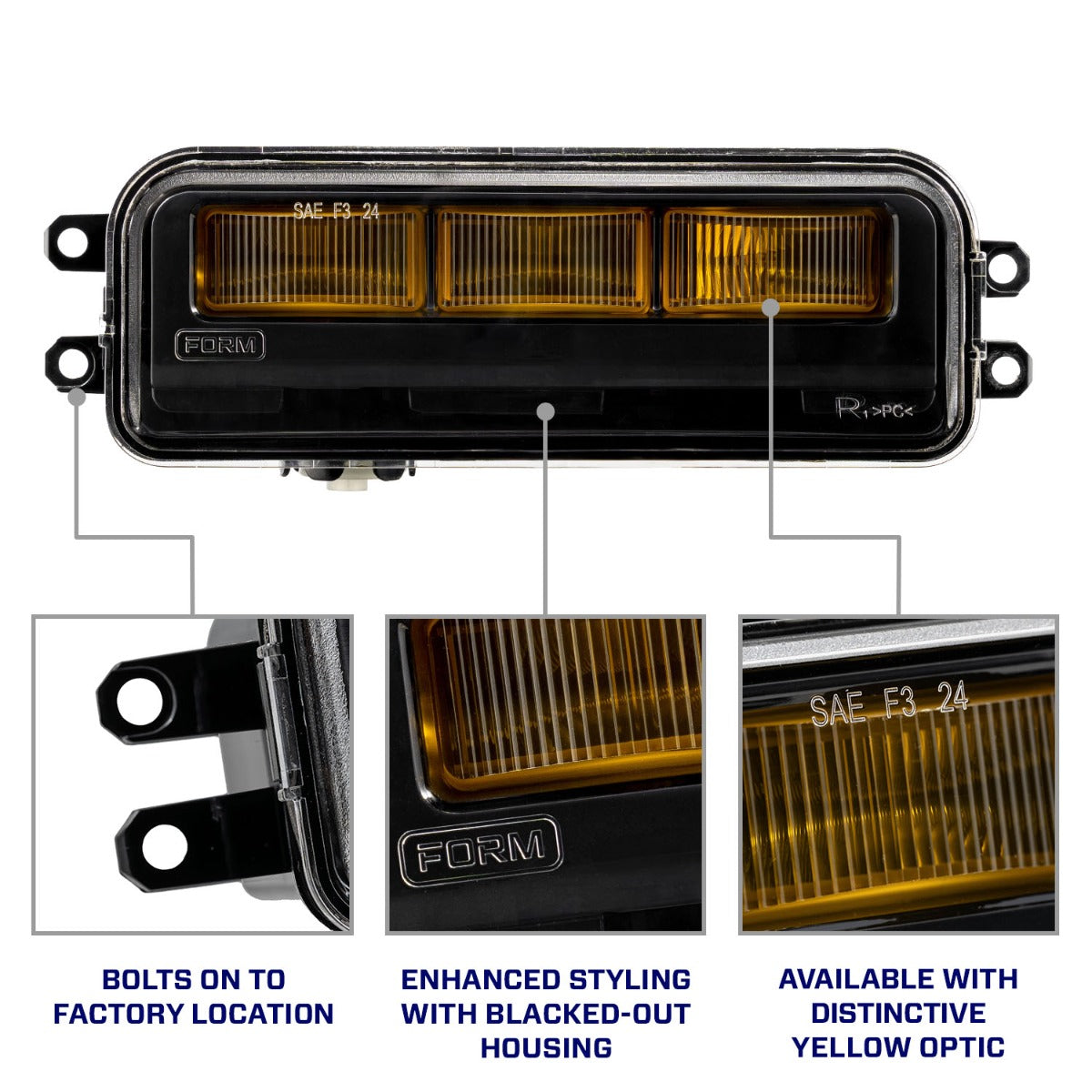 Form Lighting Type T3 Tacoma/Tundra/4Runner/Sequoia LED Fog Lights White (Pair) - FL0082