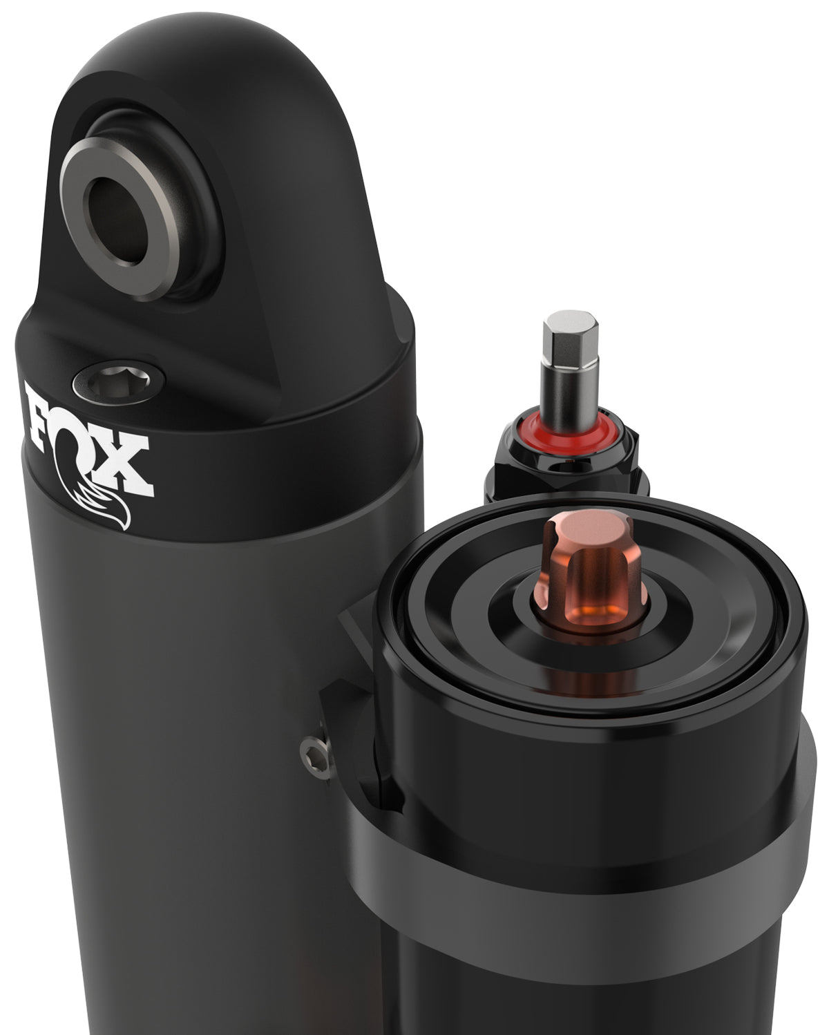 Fox 2.5in x 12in Factory Race External Bypass Piggyback Shock - Left - 981-25-403-L