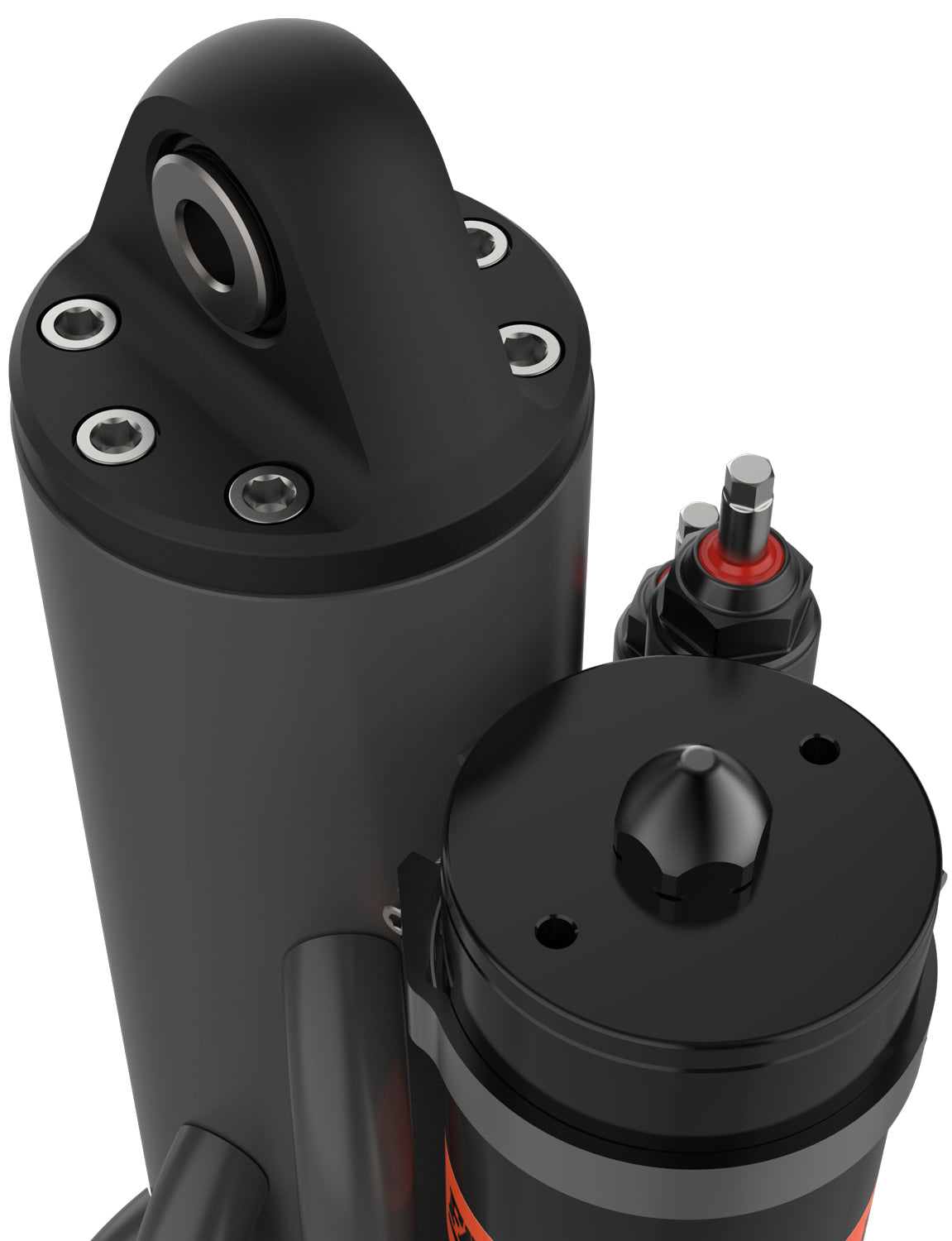 Fox 4.4 Factory Race Shaft 5-Tube External Bypass 16in Piggyback Shock - Right - 981-44-402-R