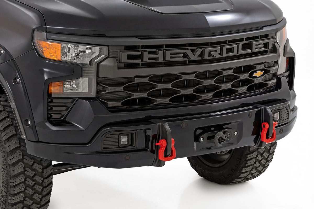 Rough Country - Front FXS Bumper - 12000S - GBA Black - Chevy Silverado 1500 2WD/4WD (23-26) - 13007-GBA