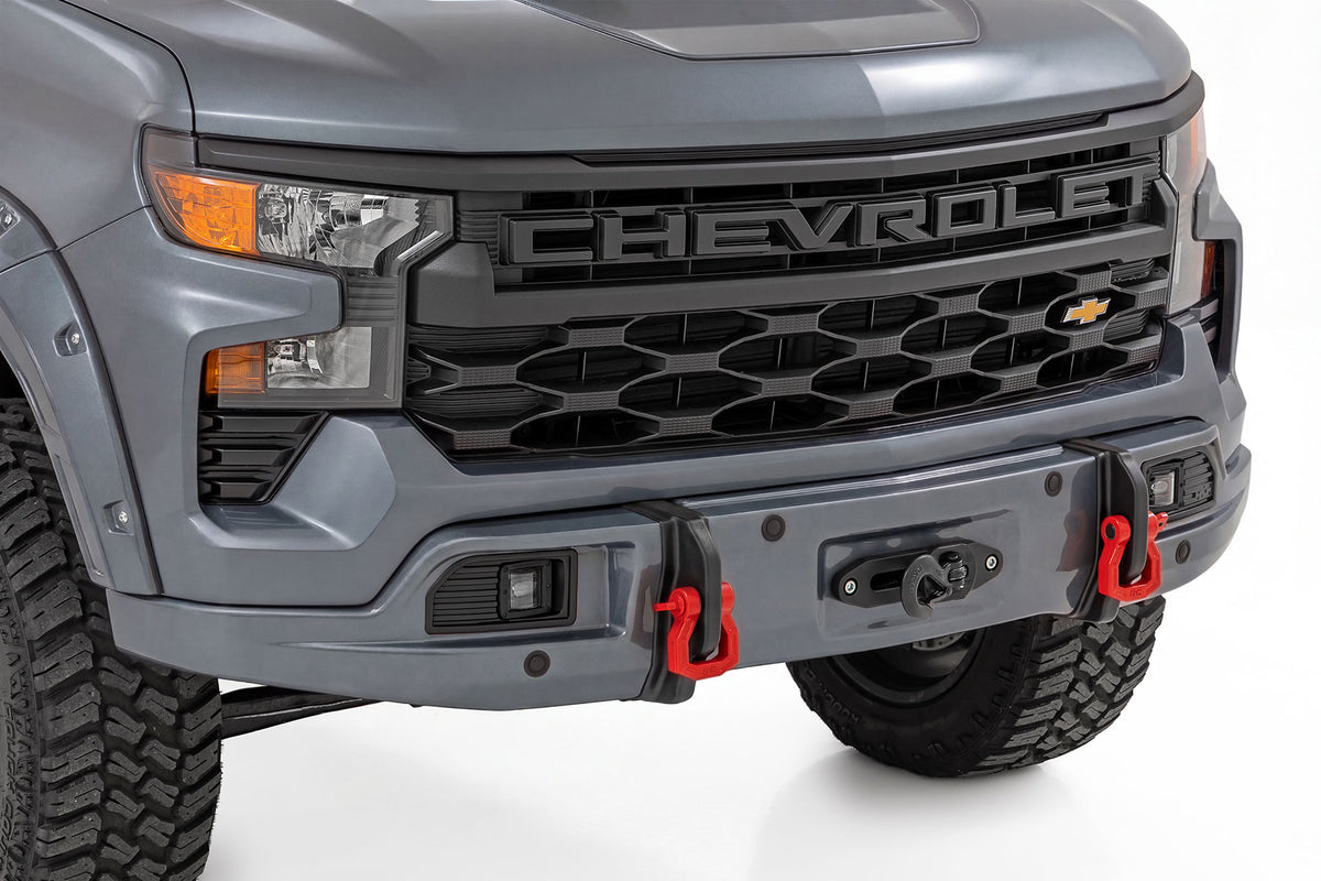 Rough Country - Front FXS Bumper - 12000S - GXD Sterling Grey Metallic - Chevy Silverado 1500 (23-26) - 13007-GXD