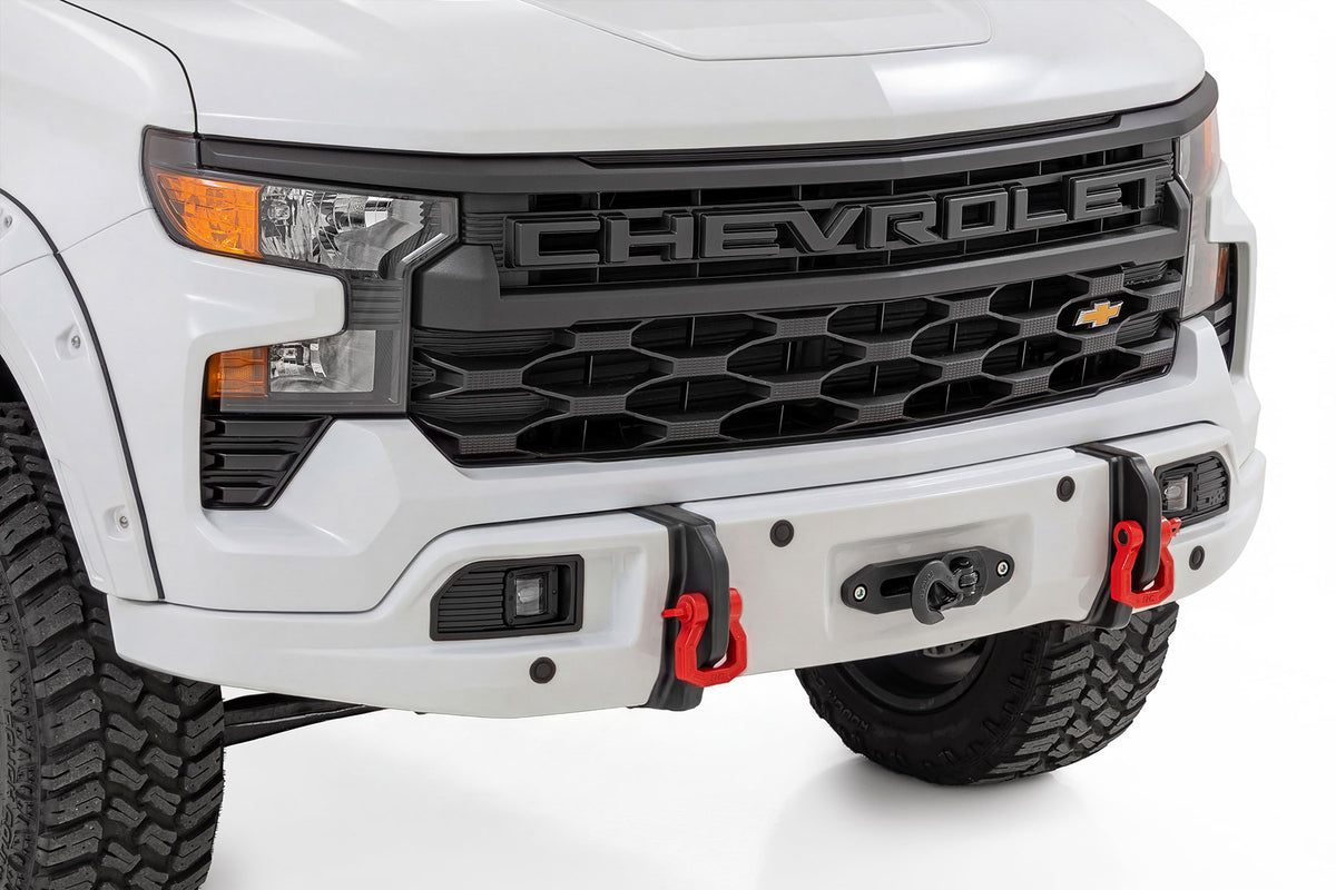 Rough Country - Front FXS Bumper - 12000S - GAZ Summit White - Chevy Silverado 1500 (23-26) - 13007-GAZ
