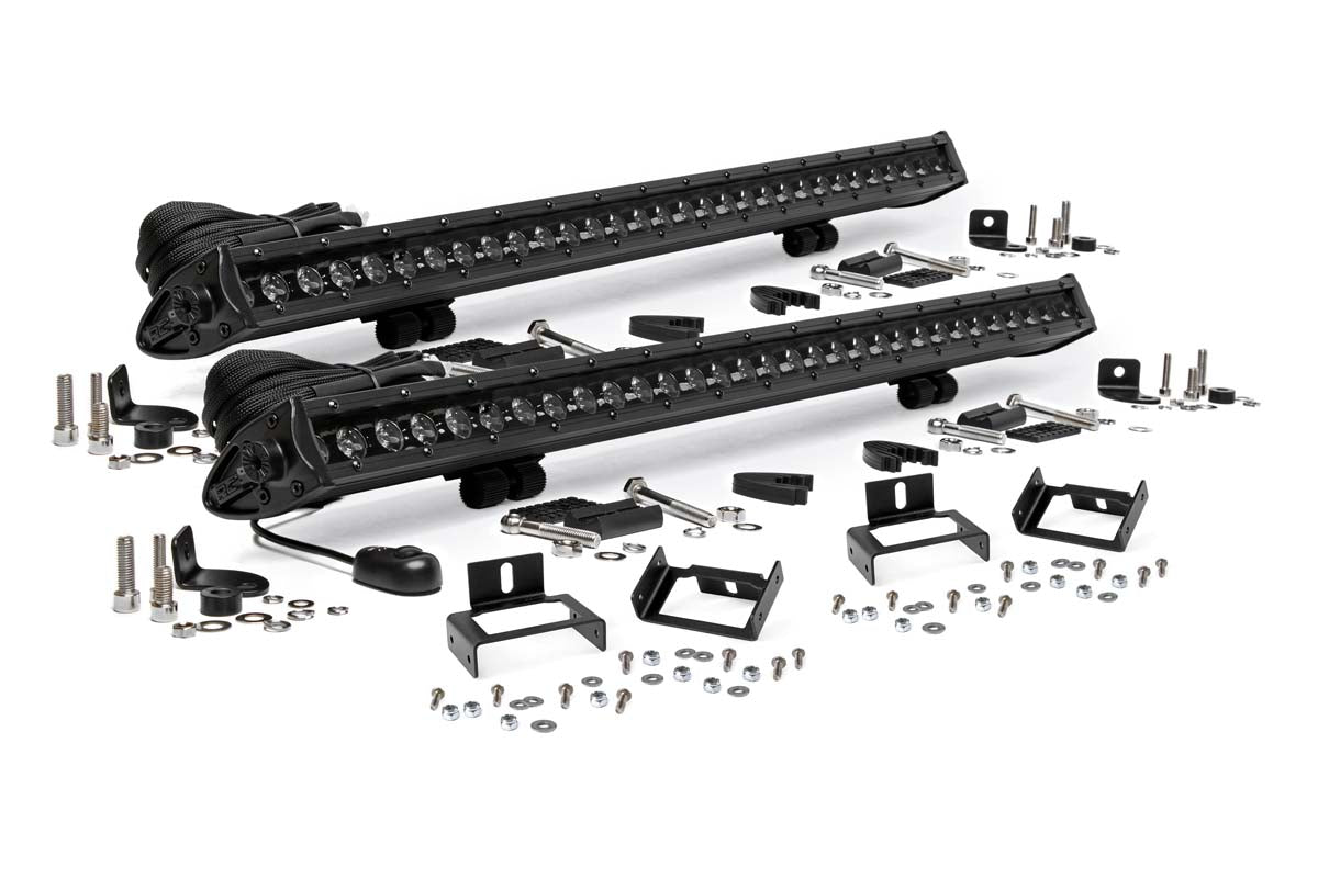 LED Light Kit | Grill Mount | 30&quot; Black Single Row Pair | Ford F-250/F-350 Super Duty (11-16)