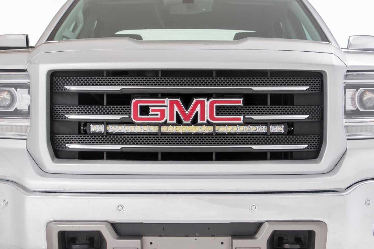 LED Light Kit | Behind Grille Mount | 30&quot; Chrome Single Row | Chevy/GMC 1500 (14-18 &amp; Classic)