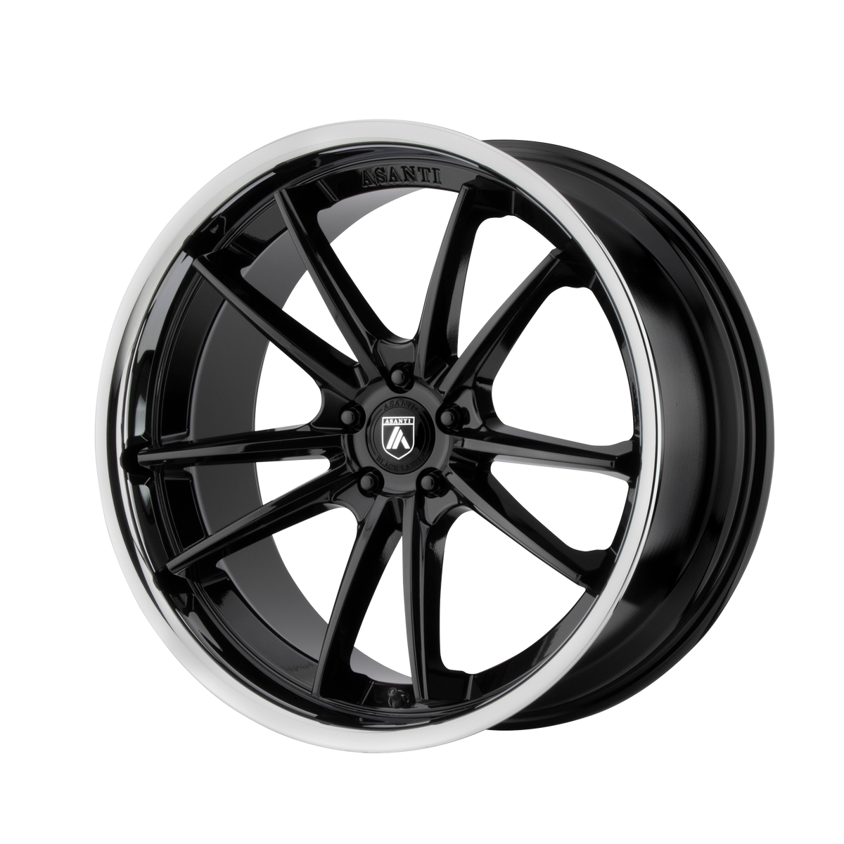 Asanti Black Abl-23 Sigma 22X10.5 5X120 +35MM Gloss Black W/ Chrome Lip