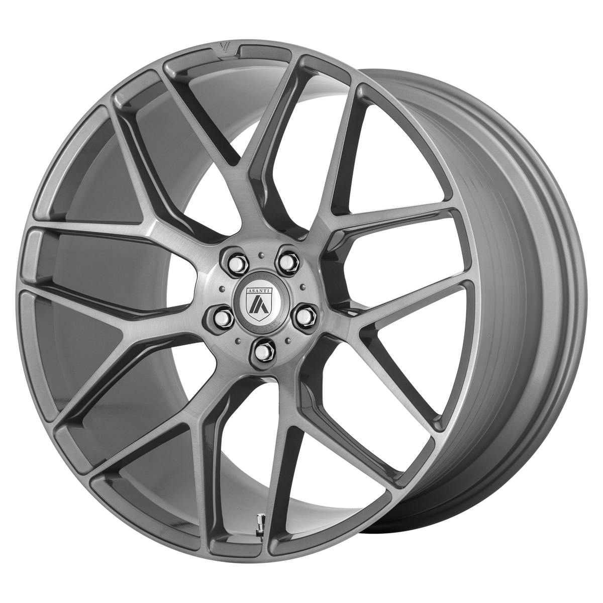 Asanti Black Abl-27 Dynasty 20X9 5X120 +35MM Titanium Brushed