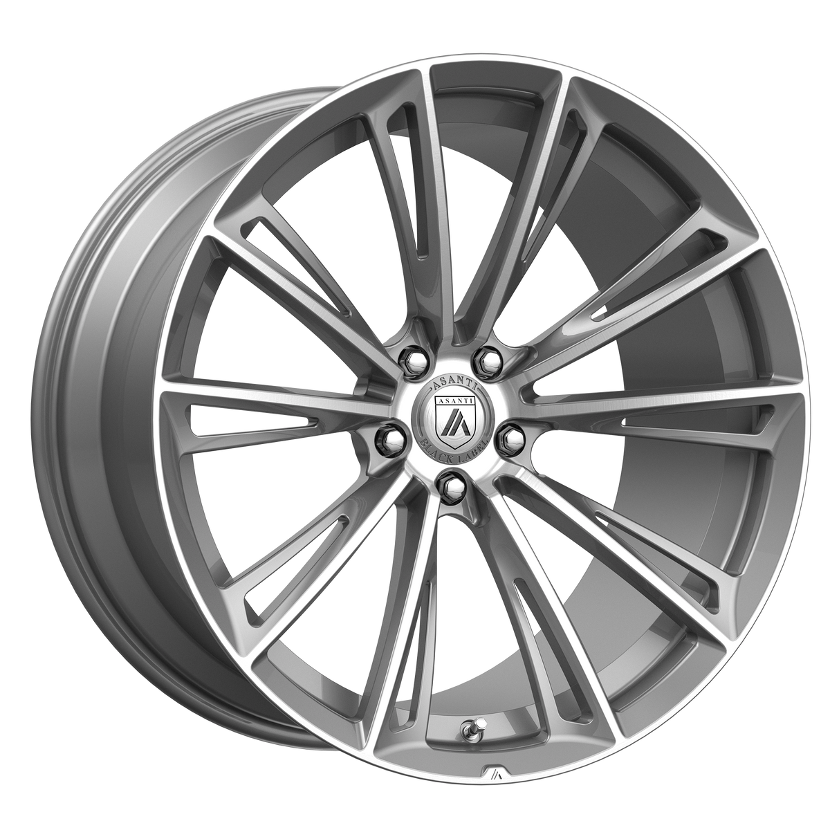 Asanti Black Abl30 Corona 20X9 5X115 +15MM Titanium Brushed