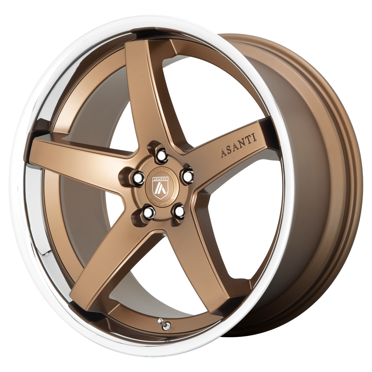 Asanti Black Abl31 Regal 20X9 5X115 +15MM Satin Bronze W/ Chrome Lip