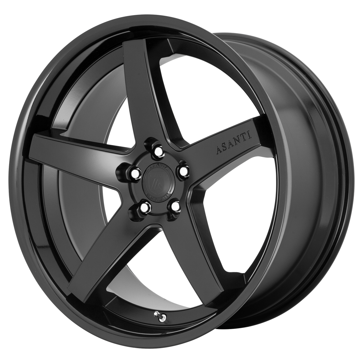 Asanti Black Abl31 Regal 22X10.5 5X112 +35MM Satin Black W/ Gloss Black Lip