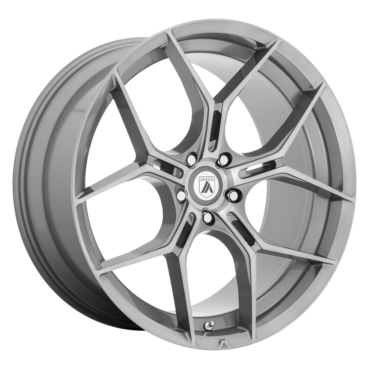 Asanti Black Abl-37 Monarch 22X9 5X120 +38MM Titanium Brushed