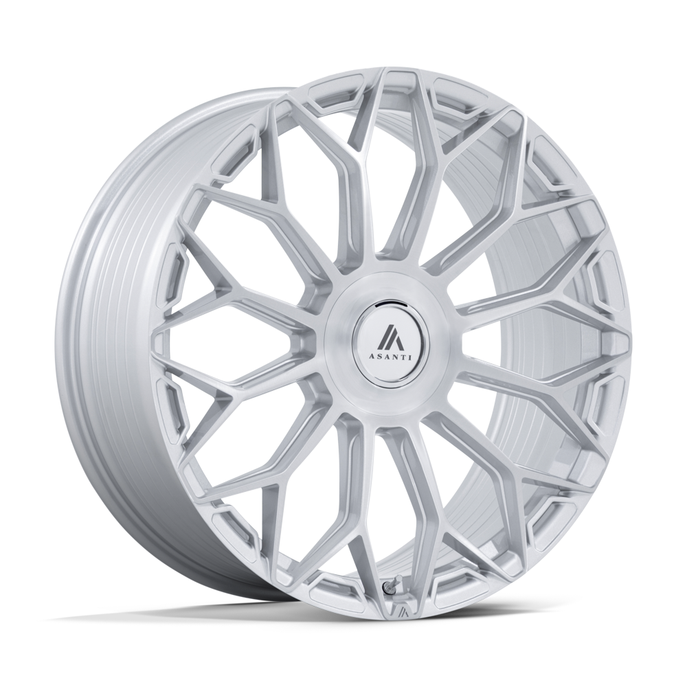 Asanti Black Ab051 Envoy 24X10 6X139.7 +20MM Gloss Silver W/ Brushed Face