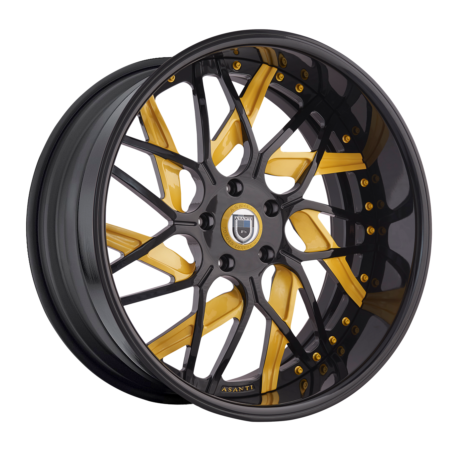 Asanti - AF832 3PC 26X9 5X127 +6 Gold Tint