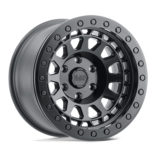 Black Rhino Hard Alloys Primm Beadlock 17X8.5 5X127 -38MM Matte Black W/ Black Bolts