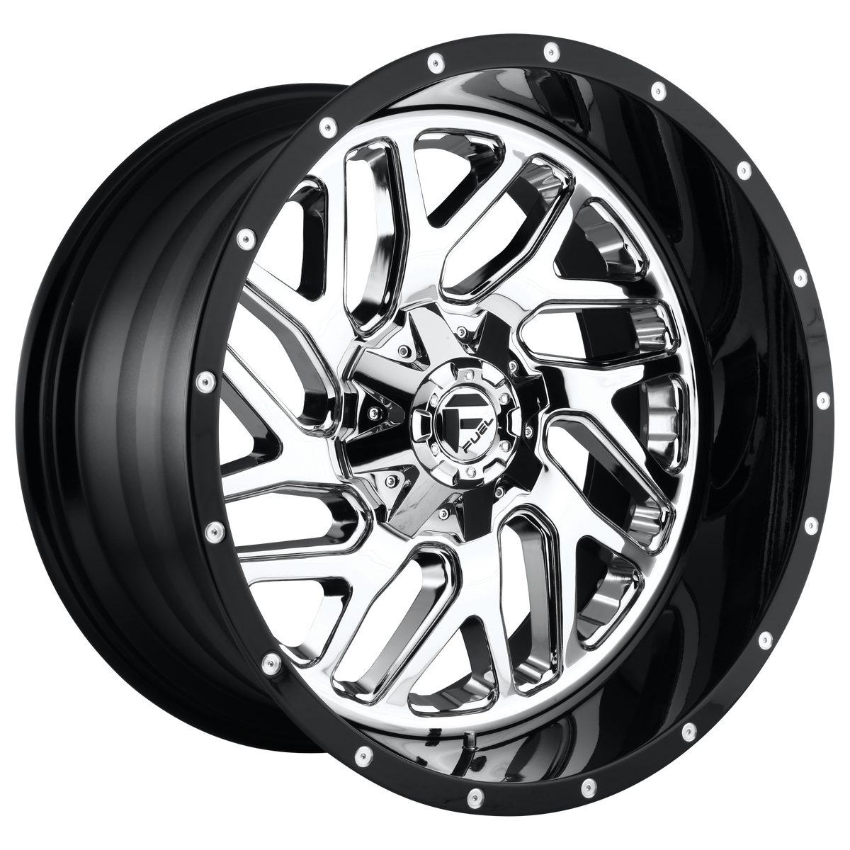 Fuel Off-Road D211 20X10 Chrome W/ Gloss Black Lip 5x139.7/150 -19mm