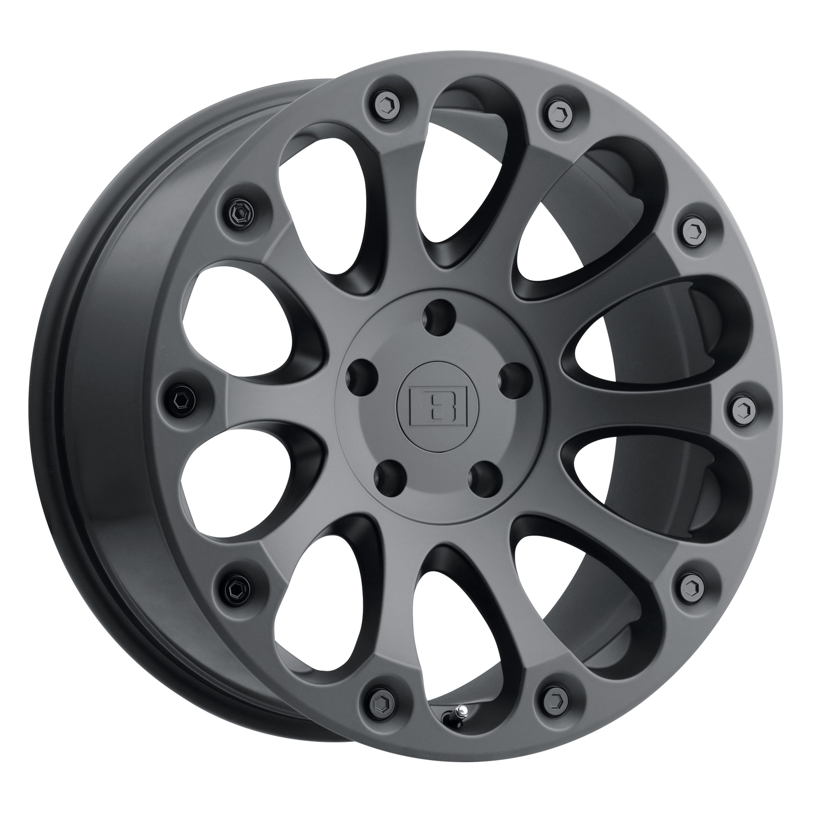 Level 8 - LE Impact 16X8.5 6X132 +12 74.5 M-blk