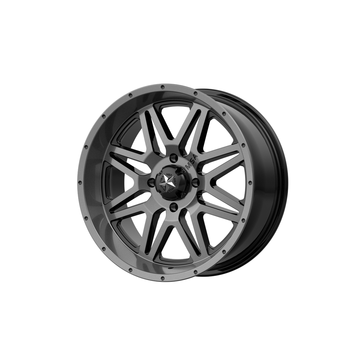 MSA Offroad Wheels M26 Vibe Utv 14X7 4X156 +0MM Dark Tint
