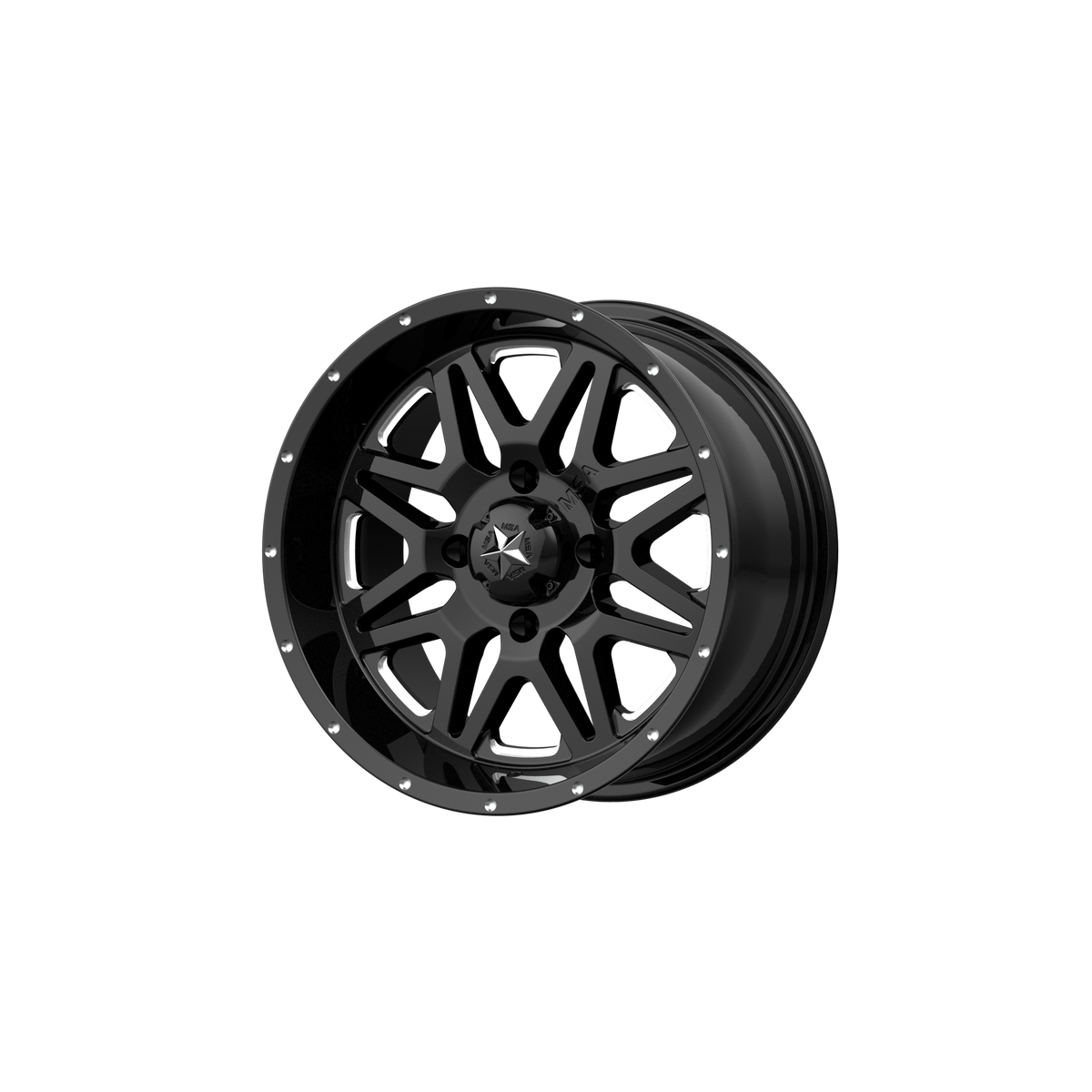 MSA Offroad Wheels M26 Vibe Utv 14X7 4X110 +0MM Gloss Black Milled
