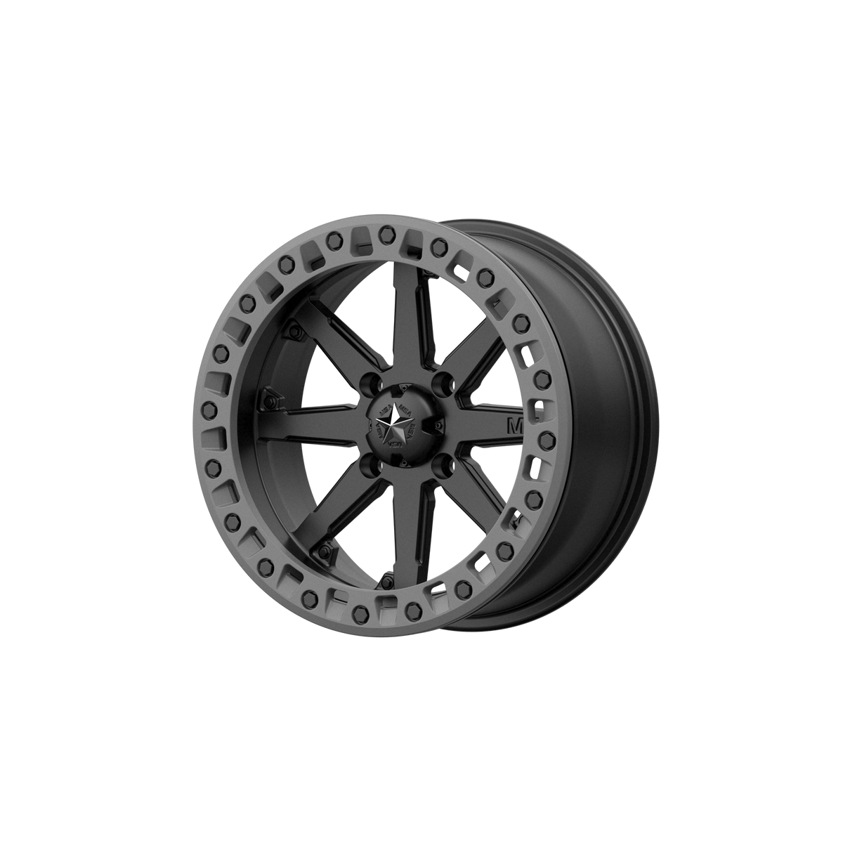 MSA Offroad Wheels M31 Lok2 Utv Beadlock 15X7 4X137 +0MM Satin Black W/ Matte Gray Ring