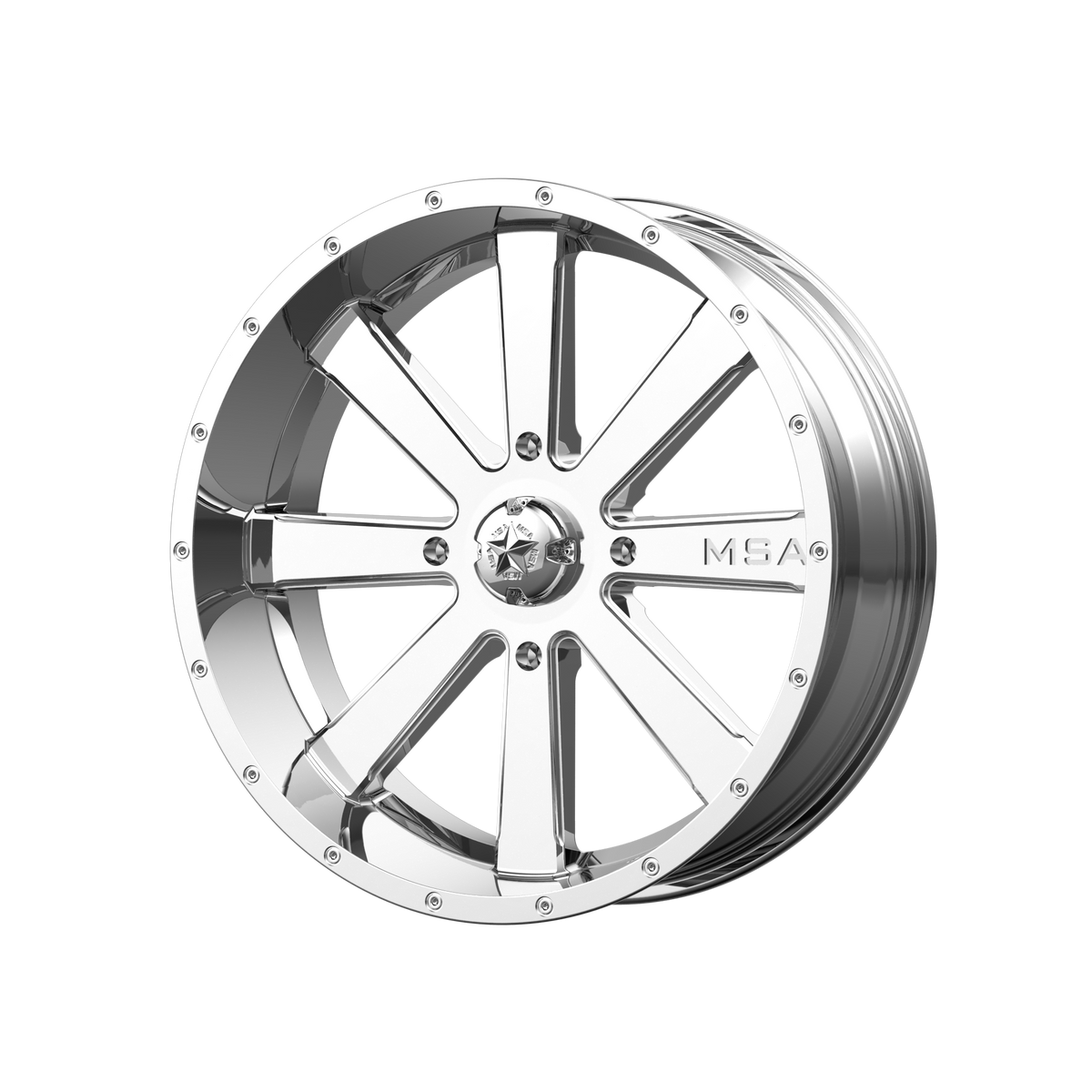 MSA Offroad Wheels M34 Flash Utv 24X7 4X156 +0MM Chrome