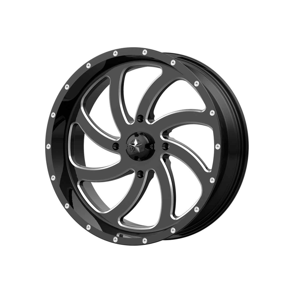 MSA Offroad Wheels M36 Switch Utv 22X7 4X156 +0MM Gloss Black Milled