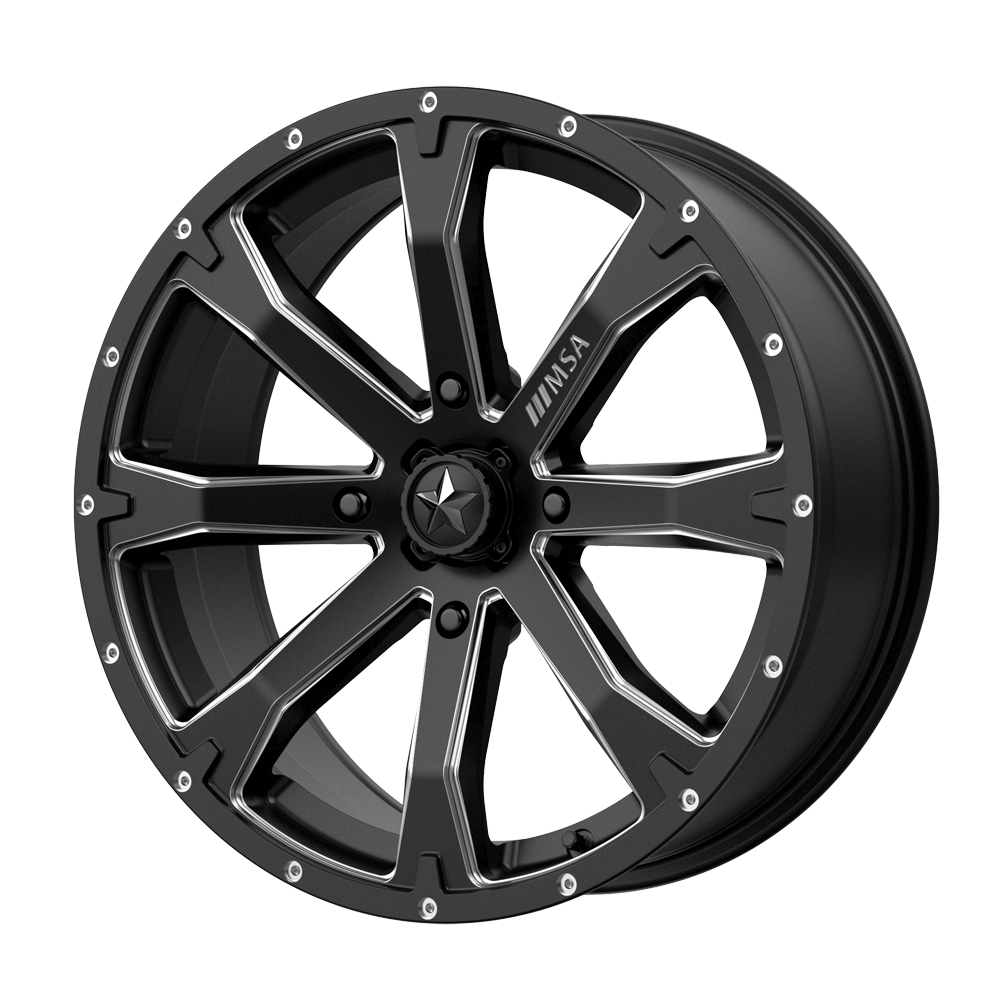 MSA Offroad Wheels M42 Bounty Utv 14X7 4X137 +10MM Satin Black Milled