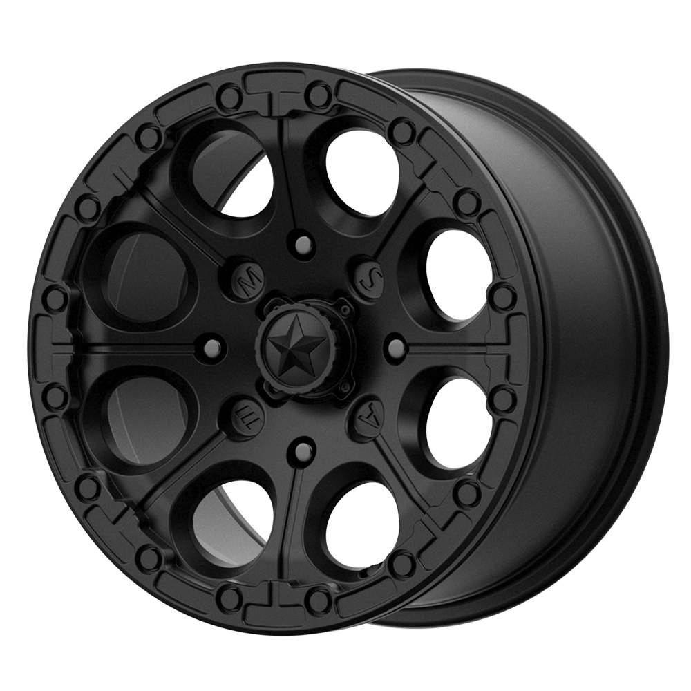 MSA Offroad Wheels M44 Cannon Utv Beadlock 15X7 4X137 +25MM Satin Black