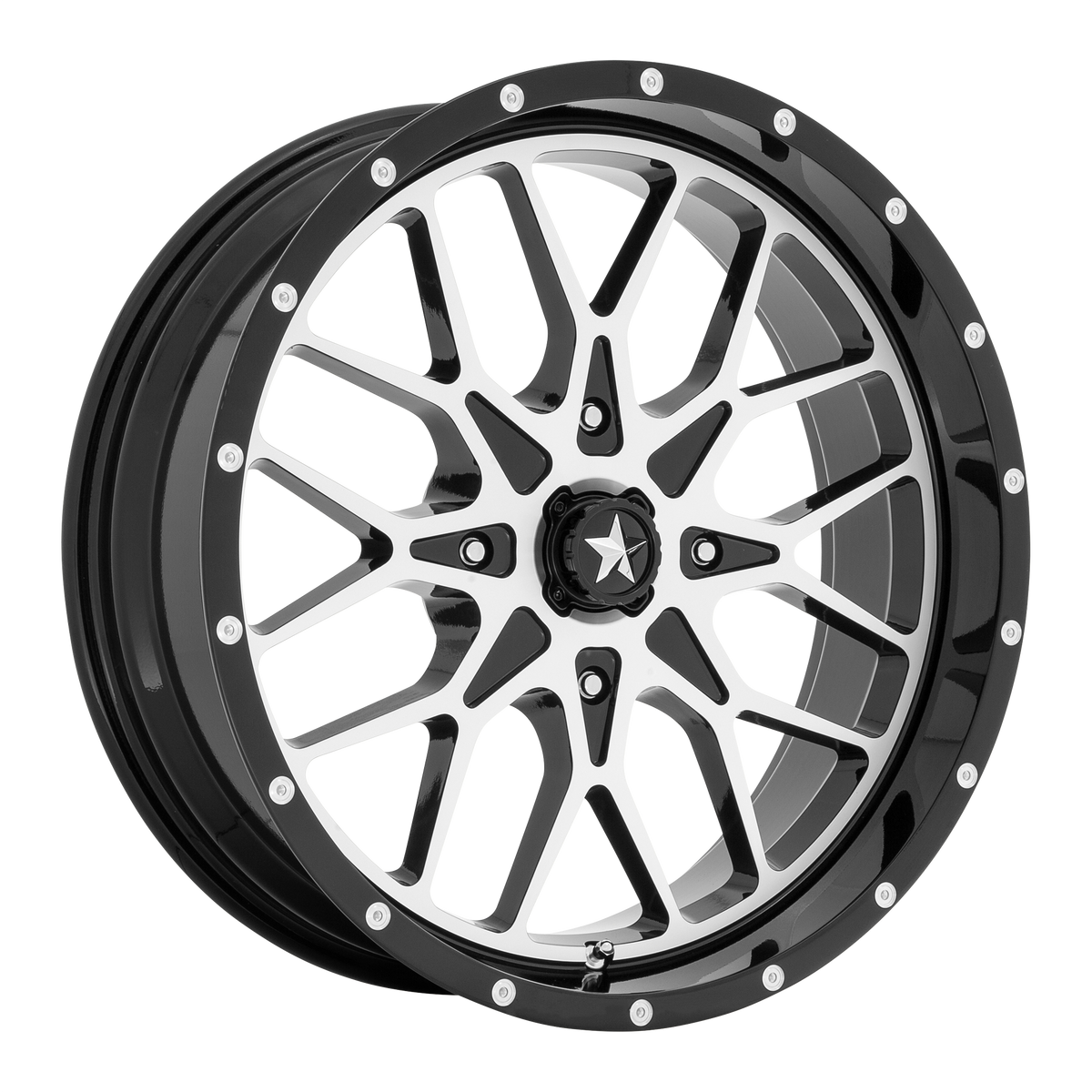 MSA Offroad Wheels M45 Portal Utv 14X7 4X110 +10MM Gloss Black Machined
