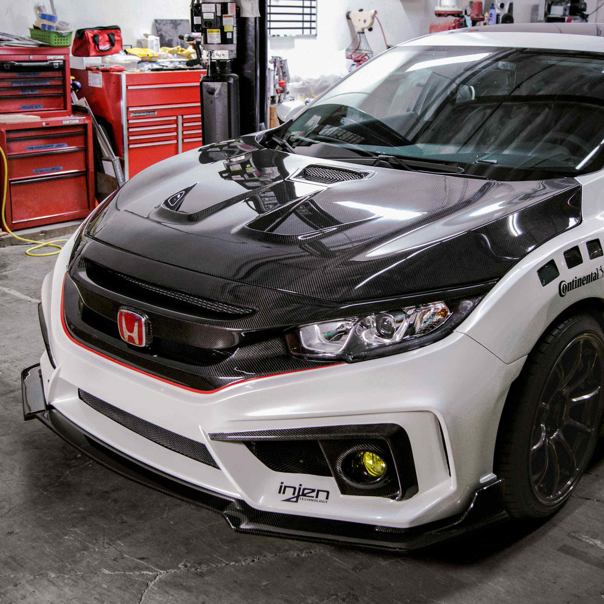 Seibon 17-21 Honda Civic Type R MR-Style Carbon Fiber Hood - HD17HDCVR-MR