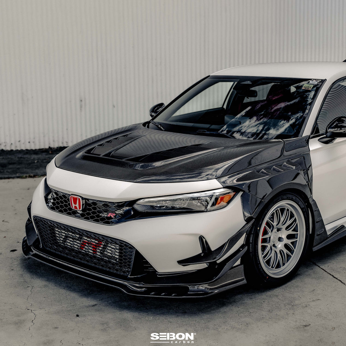 Seibon 2023 Honda Civic Type R TV-Styler Double Side Carbon Fiber Hood - HD23HDCVR-TV-DS