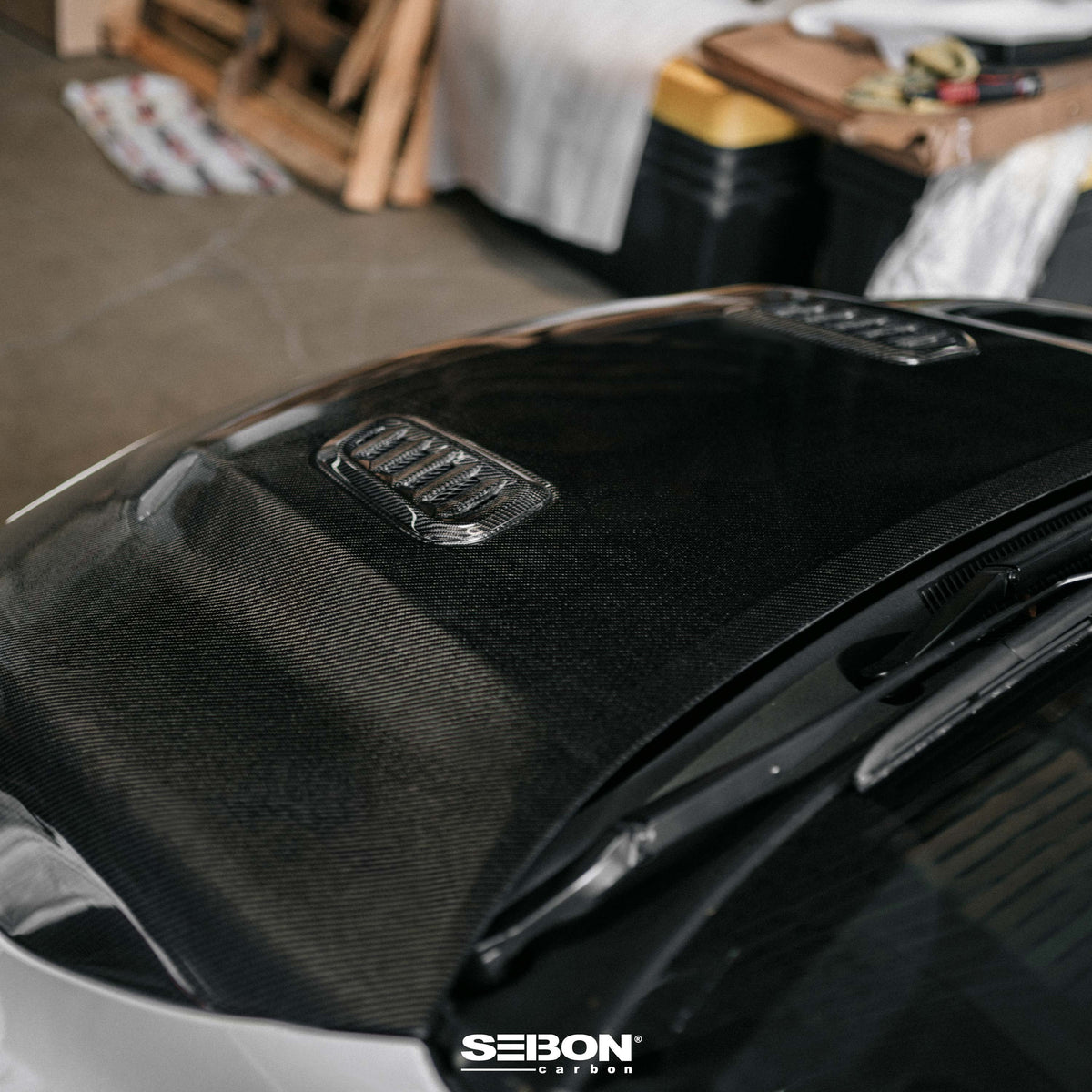 Seibon 23-24 Toyota GR Corolla OE-Style Double-Sided Carbon Fiber Hood - HD23TYGRCOR-OE-DS