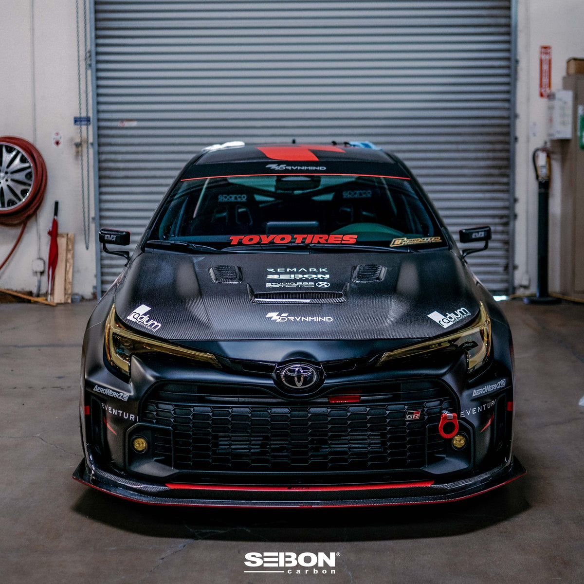 Seibon 2023 Toyota GR Corolla VS-Style Double-Sided Carbon Hood  - Gloss Finish - HD23TYGRCOR-VS-DS