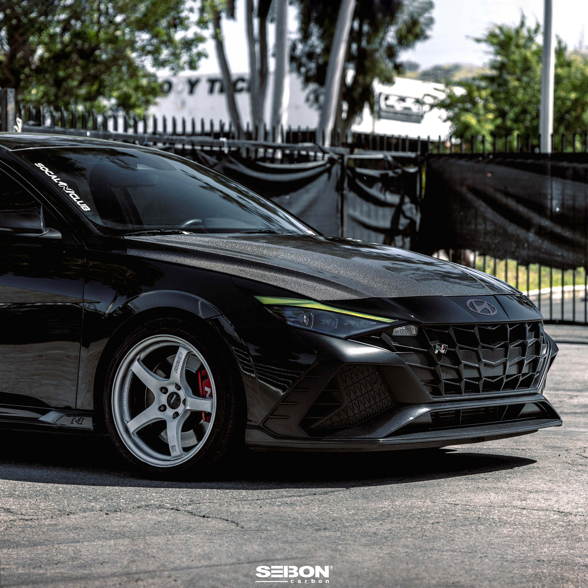 Seibon 21-24 Hyundai Elantra OE-Style Carbon Fiber Hood - HD24HYELN-OE