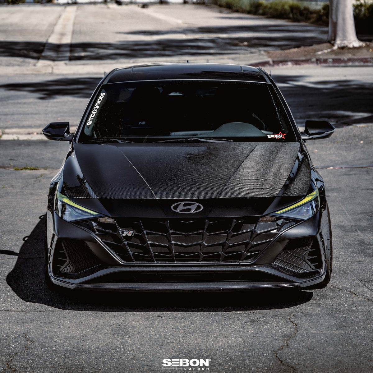 Seibon 21-24 Hyundai Elantra OE-Style Carbon Fiber Hood - HD24HYELN-OE