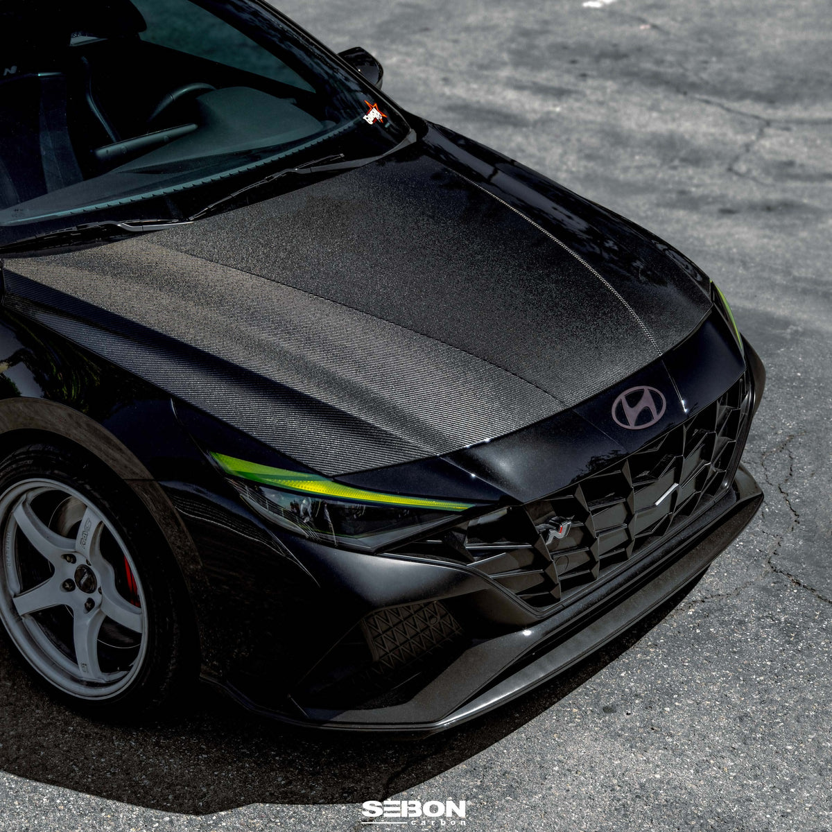 Seibon 21-24 Hyundai Elantra OE-Style Carbon Fiber Hood - HD24HYELN-OE
