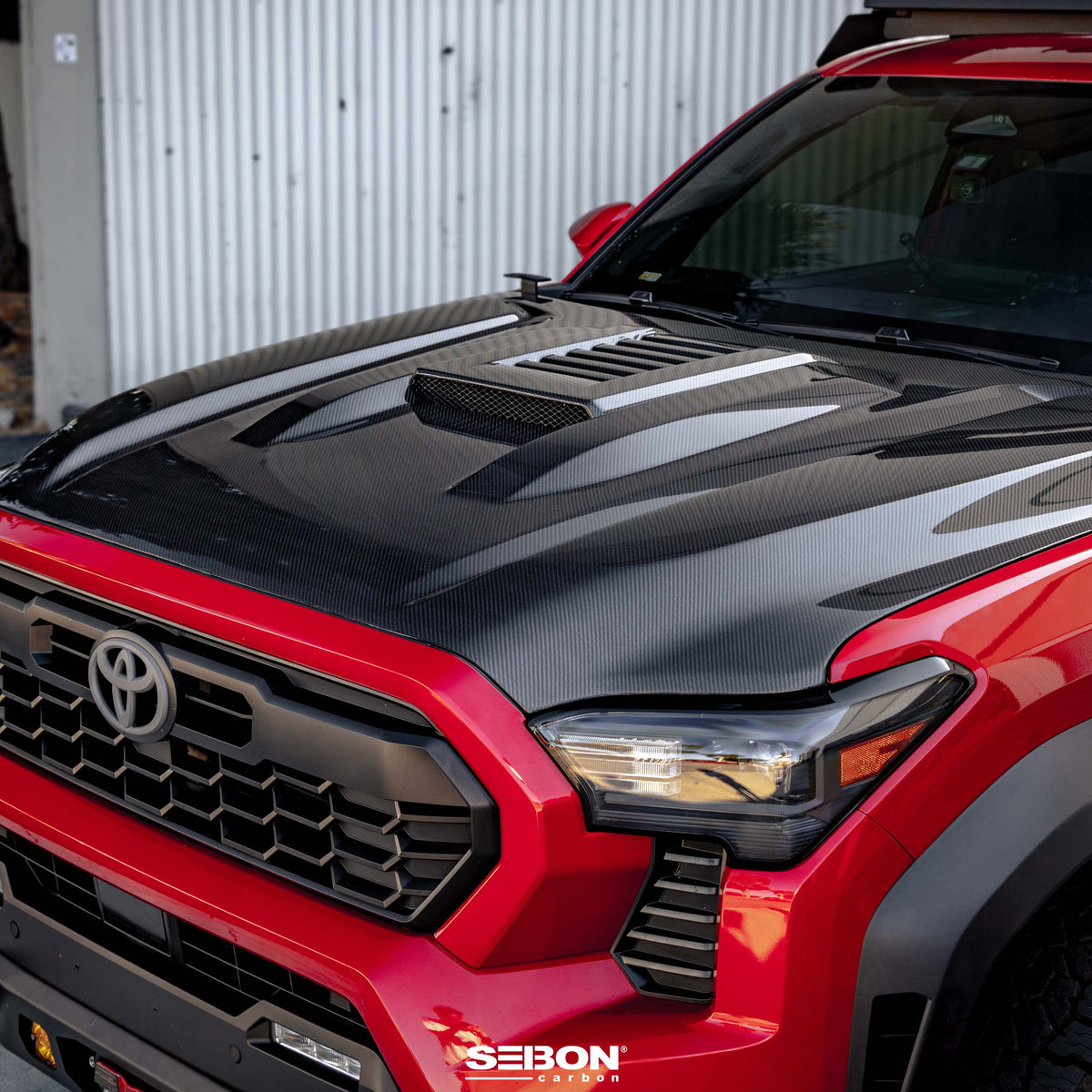 Seibon 2024+ Toyota Tacoma TR-Style Carbon Fiber Hood - HD24TYTA-TR
