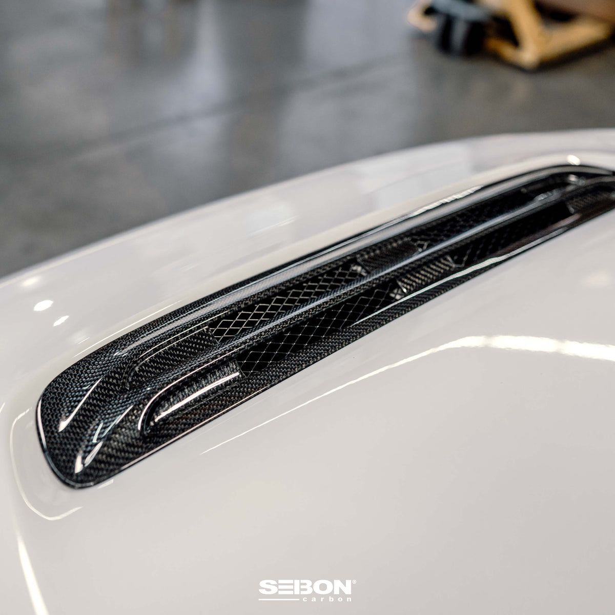 Seibon 2023 Honda Civic Type R Carbon Fiber Hood Scoop - HDS23HDCVR